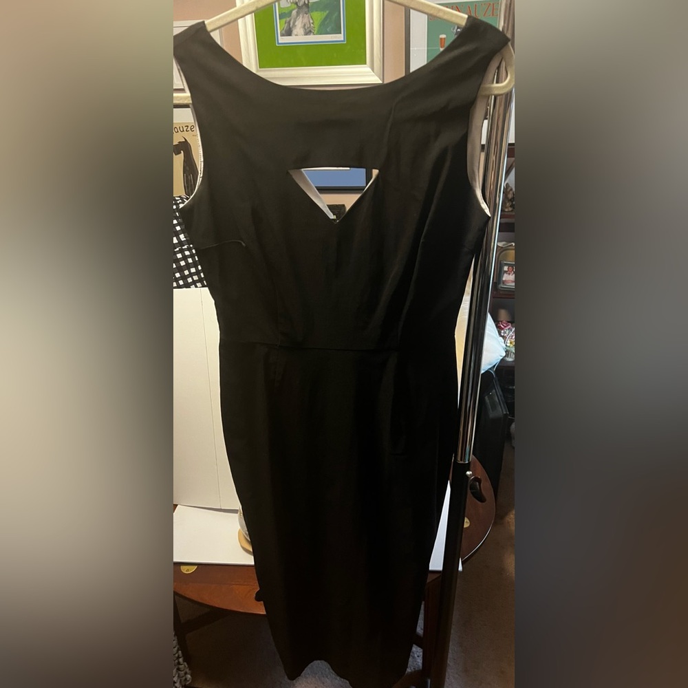 Bettie Page Black V-Neck Sheath Dress